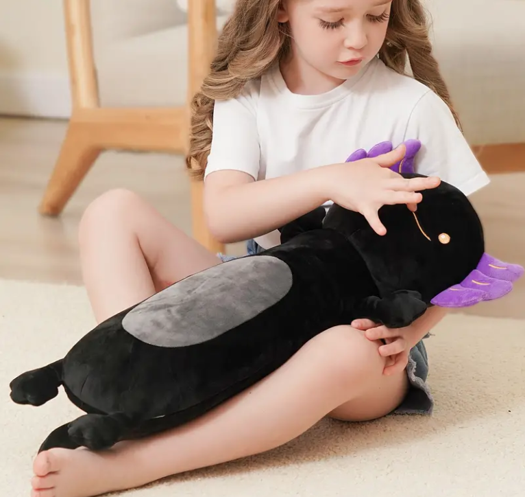 BLACK AXOLOTL HUGE PLUSHIE