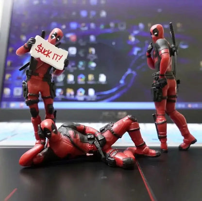 6 Desk Decoration Deadpool Car Home Office Marvel 8cm X-MAN Funny Cute Figure Model Toys